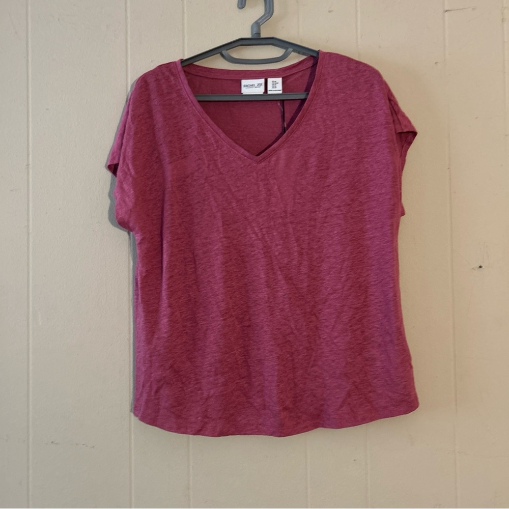 Rachel Zoe size medium v neck blouse 100% Linen